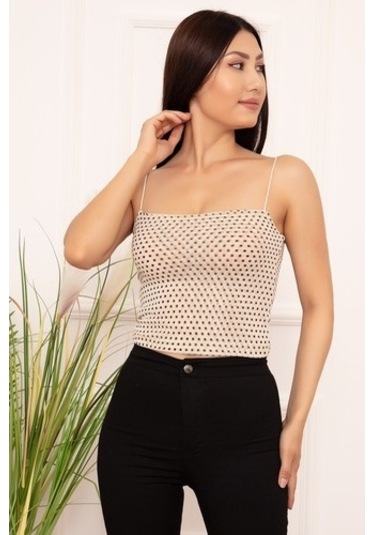 Kalopya Bayan Ip Askılı Puantiyeli Esp03 Atlet Ekru