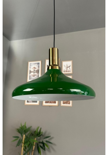 Champion Yeşil Eskitme Fener Başlık Tekli Avize Sarkıt Salon Mutfak Butik Aydınlatma Avizeler Yeşil