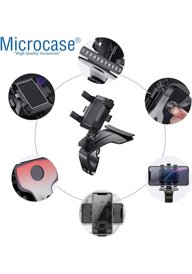 Microcase Numaratörlü Araç Içi Ön Panel Telefon Tutucu - Al2905
