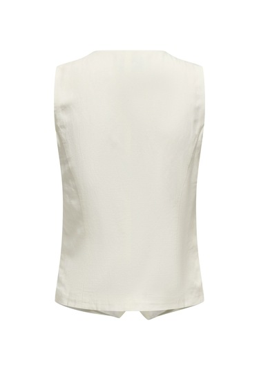 Only Onlwındy Lıfe S/l Lınen B Kırık Beyaz Kadın Yelek 000000000102263179 Beyaz