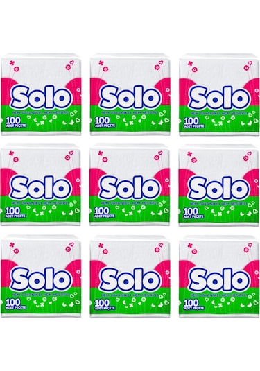 Solo Süper Peçete 100'lü 9 Paket