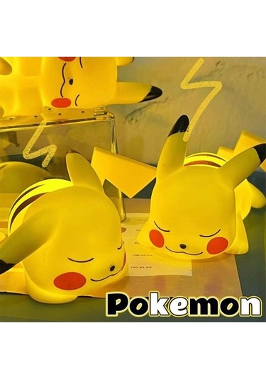 Agoodshop Pikachu Gece Lambası - Takara Tomy, Sevimli Anime Yumuşak Işık, Yatak Odası Başucu L, Led Dekorasyon 16renk Şarj Edilebilir