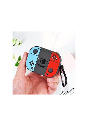 Microsonic Aipods Uyumlu 4.nesil / Anc Kılıf Cartoon Figürlü Silikon Crtn-fgr-ntnd Mavi - Kırmızı