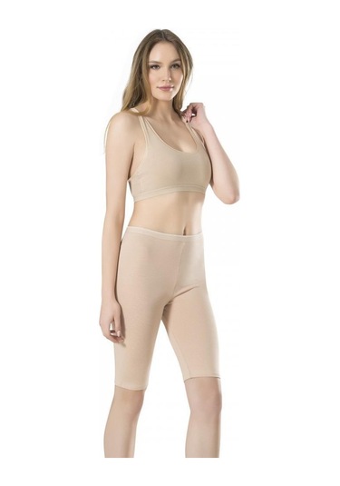 Fabony Bayan Modal Diz Üstü Kısa Tayt 1050 Ten