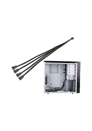 Ancheyn 4 Pin 4 Port Fan Çoklayıcı Y Pwm Çoğaltıcı Splitter Kablosu Rohs Uyumlu 30 Cm 4987