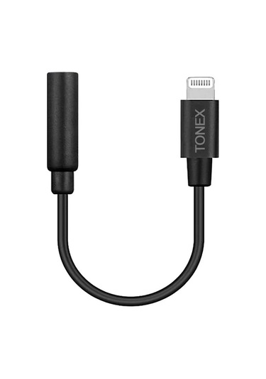 Tonex Ax-01 Lightning 3.5mm Jack Dönüştürücü Kulaklık Kablosu Siyah