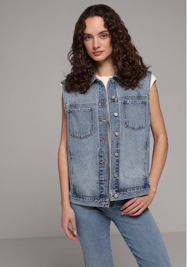 Colin's Colins Oversize Fit Kadın Light İndigo Denim Yelek Cl1081424 Q1.v1 Dn45059