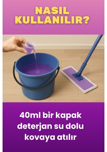 Zemin Temizleme Sıvı Deterjan Bahar Kokulu 1 Litre Tekli