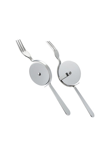 Suntek Çatallı Pratik Pizza Kesici Gümüş