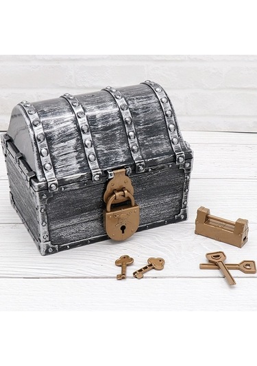 Pazly Sandığı Oyuncak Korsan Homyl Hazine Gümüş Çocuklar Antik Wl