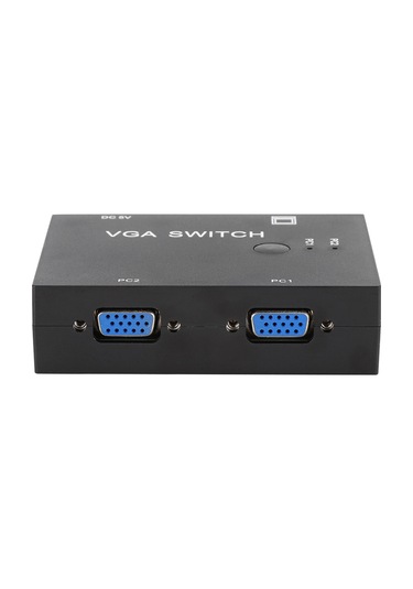 Mufunye 2 Giriş 1 Çıkış Vga Anahtarı - Bilgisayarlar Arası Monitör Paylaşımı - Manuel Tuş İle Geçiş - 1920x1440 Çözünürlük - Plug & Play