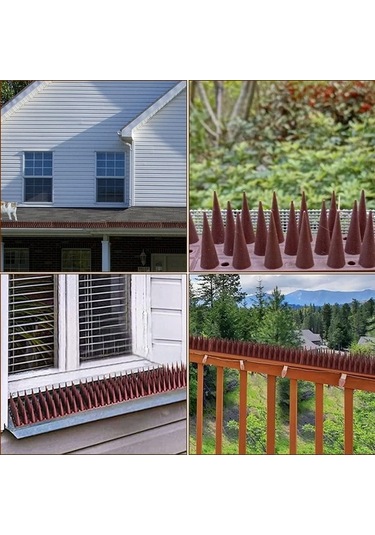 Besthome1 Kuş Sivri Plastik Güvercin Kovucu Set, 10 Adet, Unik Renk