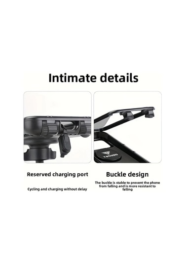 Xuweiwei Tosuod Ayna Tabanlı Bisiklet Navigasyon Tutucu Motosiklet Araç Telefon Askısı Siyah Ayna Taban Stili