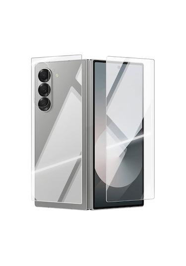 Galaxy Uyumlu Z Fold 6 Zore Etnaa 2in1 Cam Ekran Koruyucu-şeffaf