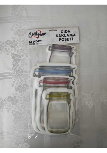 Cook With Love 12 'Li Gıda Saklama Poşeti Çok Renkli