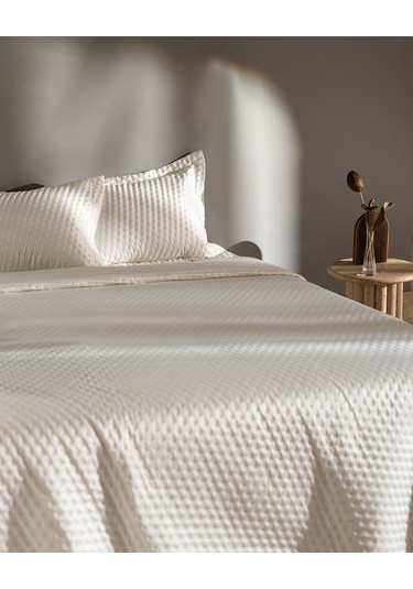 Arles Çift Kişilik Saten Yatak Örtüsü Yo0000000050 Grey Diğer