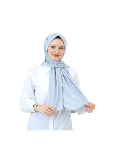 Şal Zarif Başörtüsü Eşarp Tesettür Giyim Uzun Abiyelik Gri