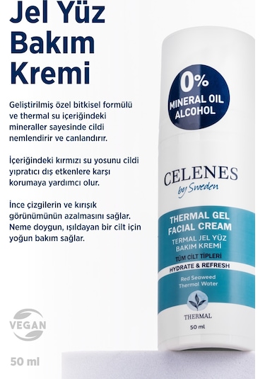 Celenes Thermal Jel Yüz Bakım Kremi 50 ML