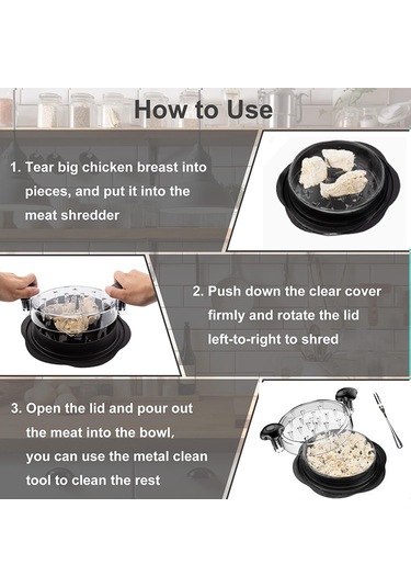 Sones Şeffaf Kapaklı 10 İnç Tavuk Parçalama Makinesi Kaymaz Et Parçalama Aracı