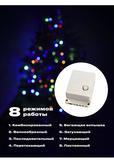 Twinklegarlooo 20 Metre Renkli Noel Ağacı Işıklı Süsü 131767457 Sesli Kontrol