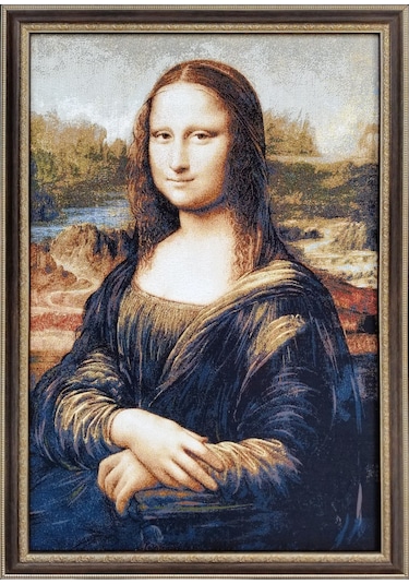 Sanatsal Seri-2 Dokuma Goblen Tablo-Mona Lisa