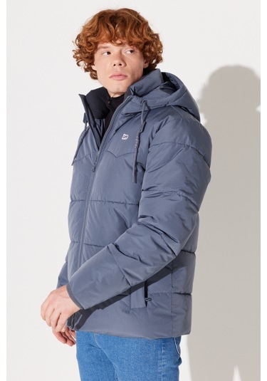 Lee Kapüşonlu Regular Fit Mavi Erkek Şişme Mont L88Bnya66 L88Bnya66 Mavi