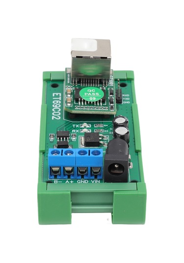 Moveevo 12v Ethernet-rs485 Dönüştürücü Et69c02 , Tcp/udp/mqtt, Plc/kamera Seri Port Sunucusu, Tvs Koruma, Dın35 C45 Ray Uyumlu