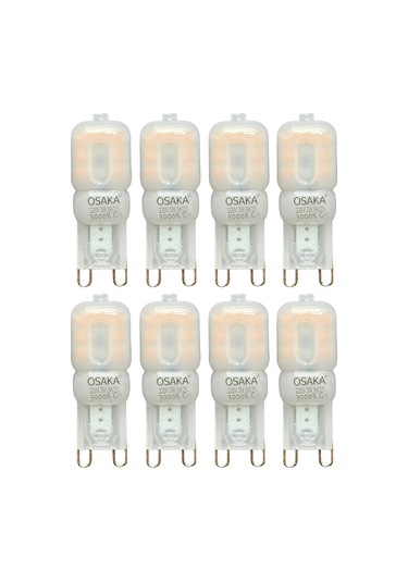8 Adet Osaka 3w Sarı Işık 3000k Buzlu Dim Edilebilir G9 Duylu Led Kapsül Ampul