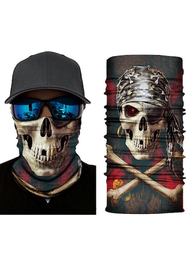 Techmrt Motorcu Boyunluk Baf Buff Bandana 25x48 Cm Model 2