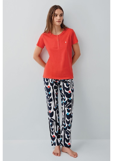 Pierre Cardin Kadın Kırmızı Pijama Takım Kırmızı