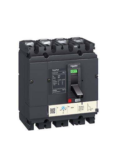 Schneider Lv516313, 112-160 Amper, 25 Ka, 4 Kutuplu, Kompakt Şalt