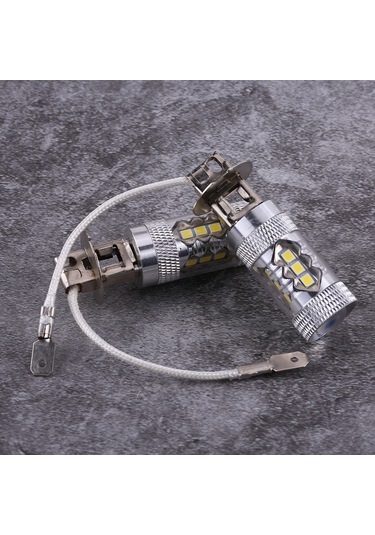 Xindoker H1/h3 Soketli 10w Led Araba Sis Lambası, 12-24v, 6500k Beyaz Işık, 1400lm, Aluminyum Gövde, 50000 Saat Ömür, Çift Paket