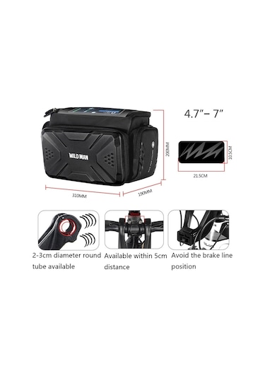 Wild Man Gs6 4l Outdoor Bisiklet Üst Gidon Çantası