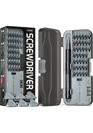 Honeybeeshop 46 İn 1 Siyah Mini Usb Şarj Edilebilir Lityum Pil Yüksek Torklu Elektrikli Tornavida Seti Ev Tamir Bilgisayar Telefon İçin