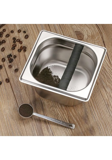 Leezsing Kahve Knock Kutusu, Espresso Knock Kutusu, Paslanmaz Çelik Kahve Tozu Kovası Paslanmaz 6-9/10 X 6-3/10 X 4 İnç U G Y