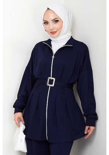 Dilsa Kemerli Oysho İkili Takım 1607 - Lacivert Lacivert