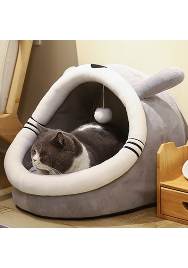 Mufunye Kedi Mağarası Evcil Hayvan İçin Yatağı İdeal Ve Konforlu