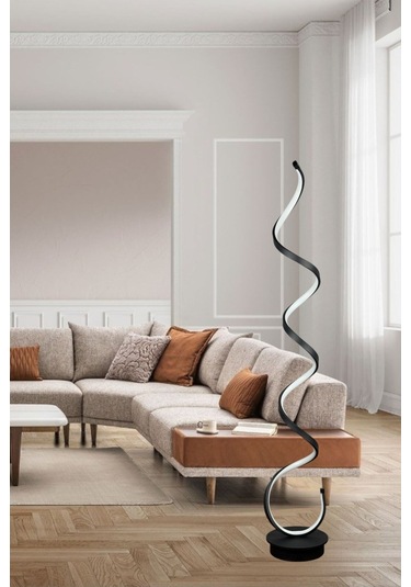 Lara Siyah Renk Modern Tasarım Gün Işığı Led Salon - Yatak Od... Siyah