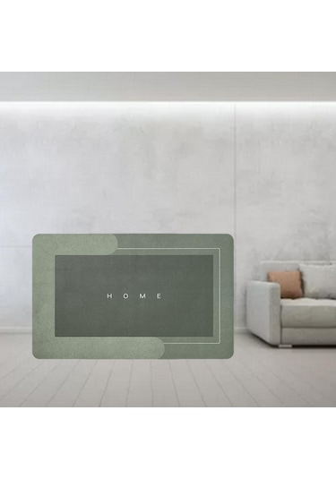 Suntek Kapı Paspası Giriş Çabuk Kuruyan Halı Zemin Yeşil50x80cm Kayıt