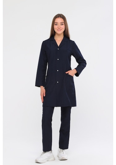 Uniprom Kadın İş Önlüğü Temizlik Görevlisi Hademe Aşçı Stajyer Lacivert