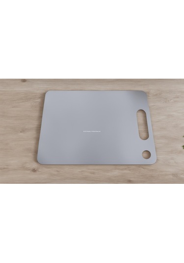 Paslanmaz Çelik Premium Kesme Panosu - 304 Numara Çelik Hijyenik Ve Dayanıklı Gri