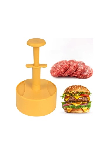 Sarı Doldurulmuş Burgerler İçin Hamburger Presi Burger Patty Maker Sığır Eti Sebzeli Maker Kalıp Burger Köftesi Pişirme Barbekü İçin Mükemmel Sarı