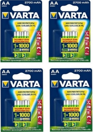Varta 2700 Mah Aa Şarjlı Pil 8 Adet