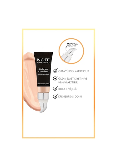 Note Cosmetique Collagen Concealer Spf 20 Kolajen Içerikli Göz Altı Kapatıcısı - 01 Açık