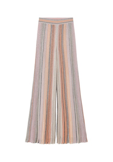 Missoni Işıltılı Triko Düz Pantolon Pembe
