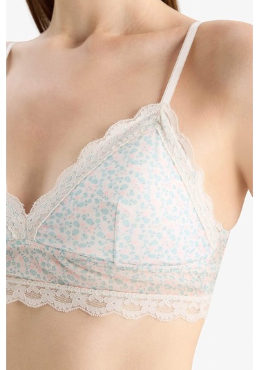 DeFacto Floral Çıkarılabilir Pedli Dantel Detaylı Bra-Fall in Love E7032AX25SPER98