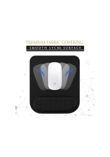 Hafızalı Köpük Bilek Desteğine Sahip Ergonomik Mouse Pad, Dizüstü Bilgisayarlar İçin Rahat Bilgisayar Mouse Pad'i, Kaymaz Bilek Desteğine Sahip Ağrı Giderici Bilek Desteği