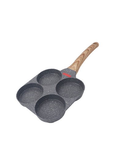 Mufunye Dört Delikli Derin Yumurta Ve Krep Tavası, Yapışmaz Yüzey, Tüm Ocaklarda Kullanım, Yeni Geliştirilmiş Model Çok Renkli