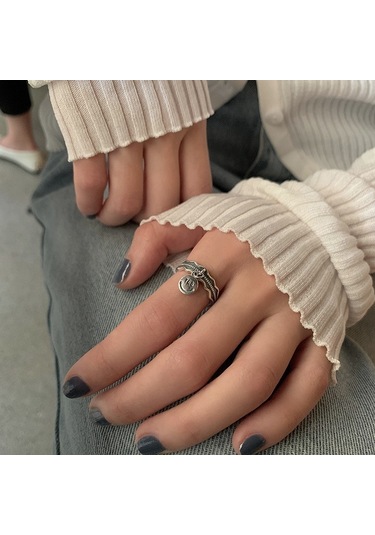 Happy Smile Face Love Wear Combination Ring, Color: J2002 Çok Renkli