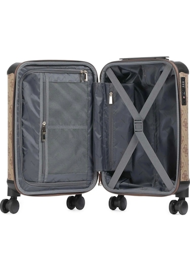 Guess Kadın Kahverengi Berta 18 İnç 8 Teker Bavul Kahverengi